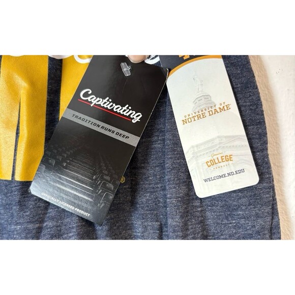 Notre Dame Fighting Irish Shirt women’s small Captivating Vintage Style Vneck - Picture 2 of 6